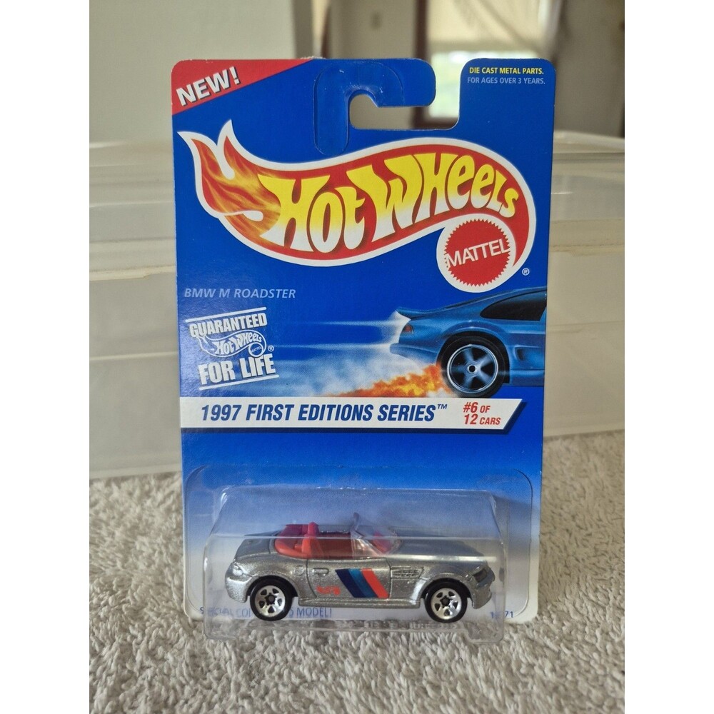 1997 Hot Wheels First Editions BMW M Roadster #518 6/12 Silver 5 Spoke Sealed